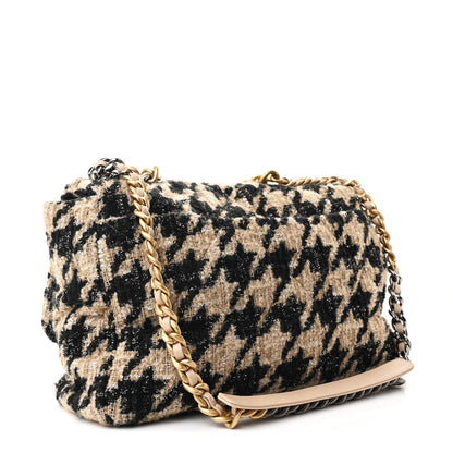 Chanel Tweed Maxi Chanel 19 Flap Beige Black 3 of 10