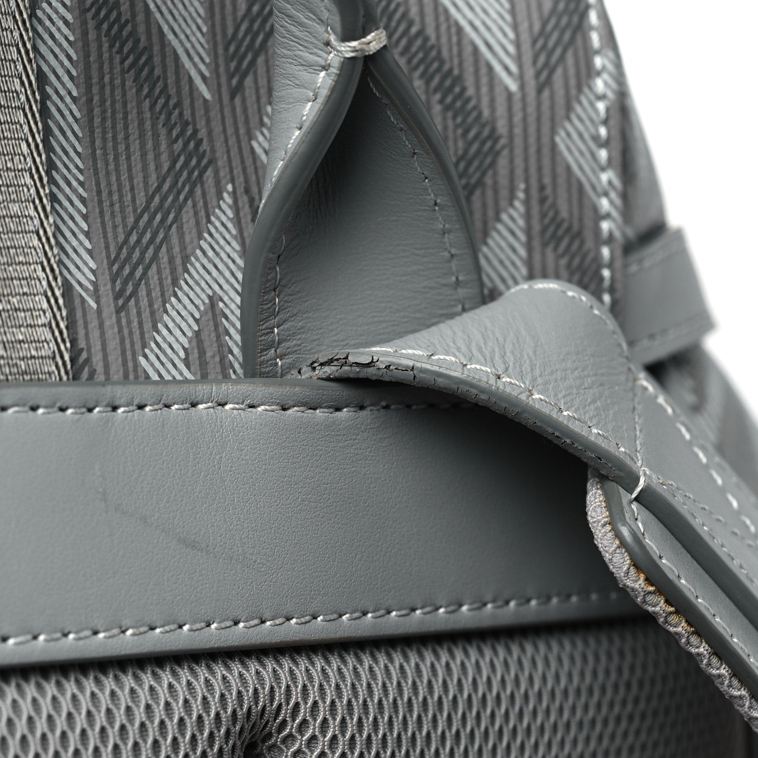 Christian Dior Coated Canvas CD Diamond Flap Backpack Gray 11 of 11
