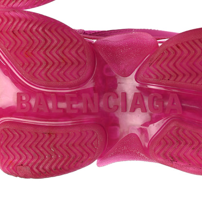 Balenciaga Fabric Mesh Clear Sole Fluo Womens Triple S Sneakers 40 Pink 6 of 11