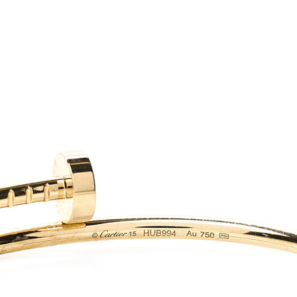 Cartier 18K Yellow Gold Small Juste Un Clou Bracelet 15 4 of 4
