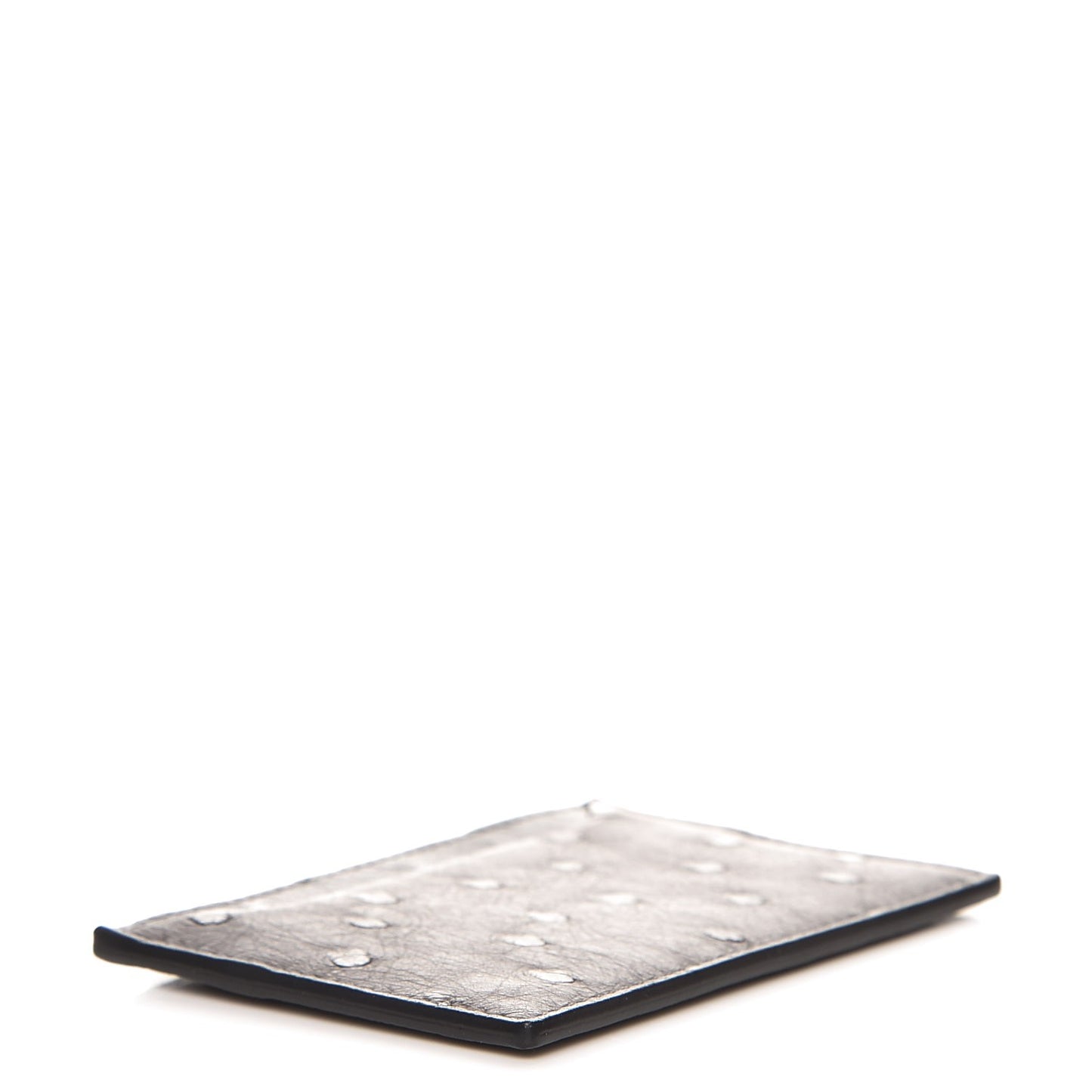 Ostrich Card Case Mercurio