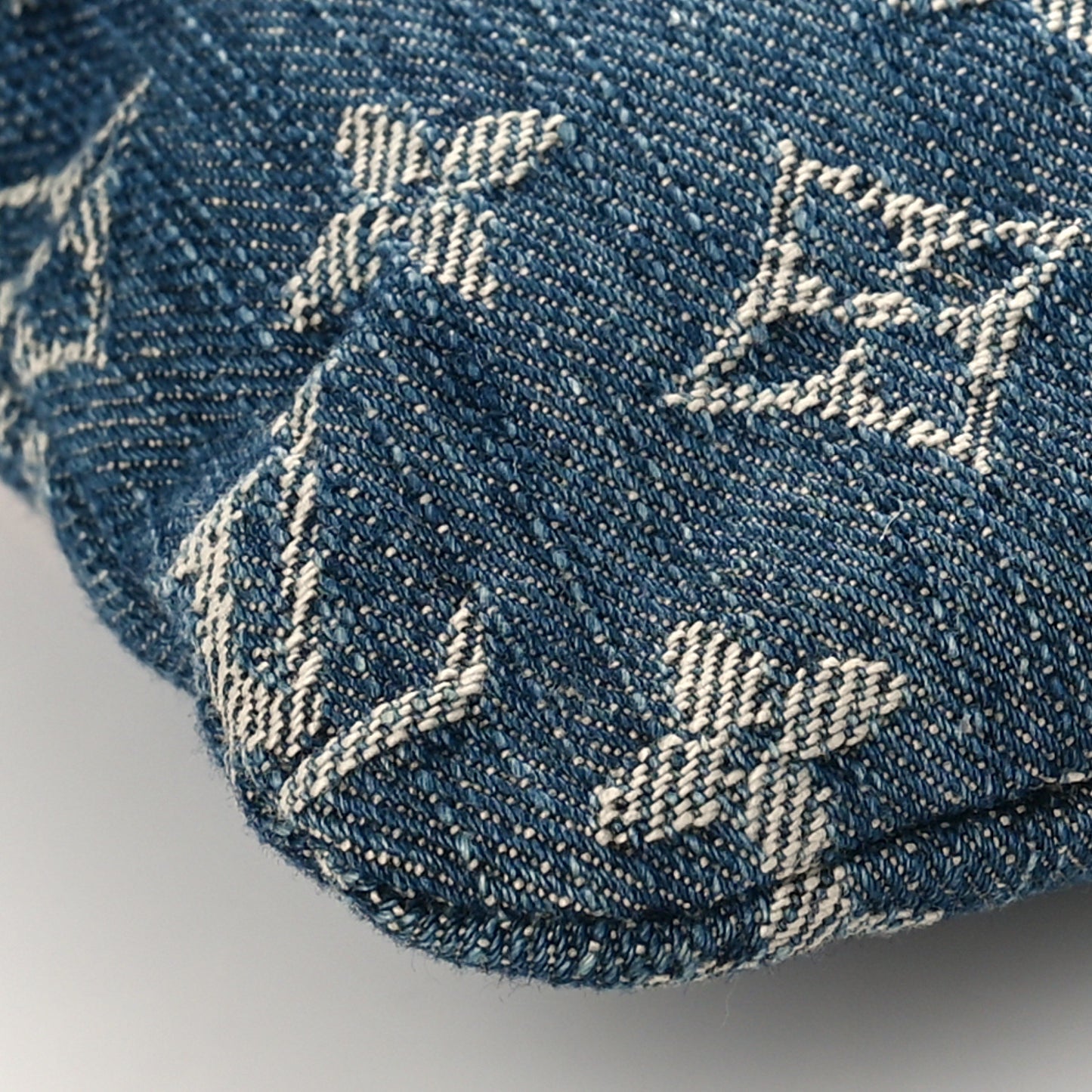 Monogram Denim Pochette Plat Clutch Blue