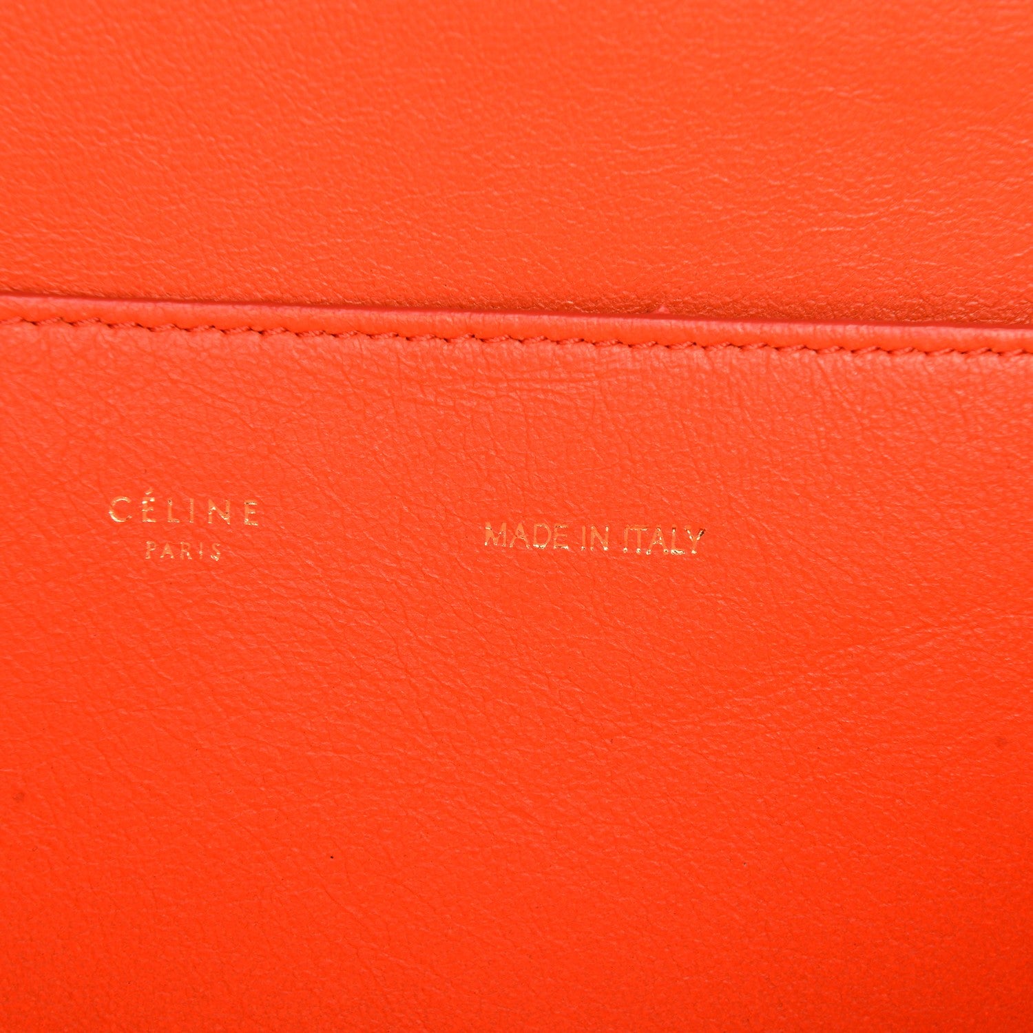 Celine Python Suede Medium Trapeze Fluo Orange 6 of 6