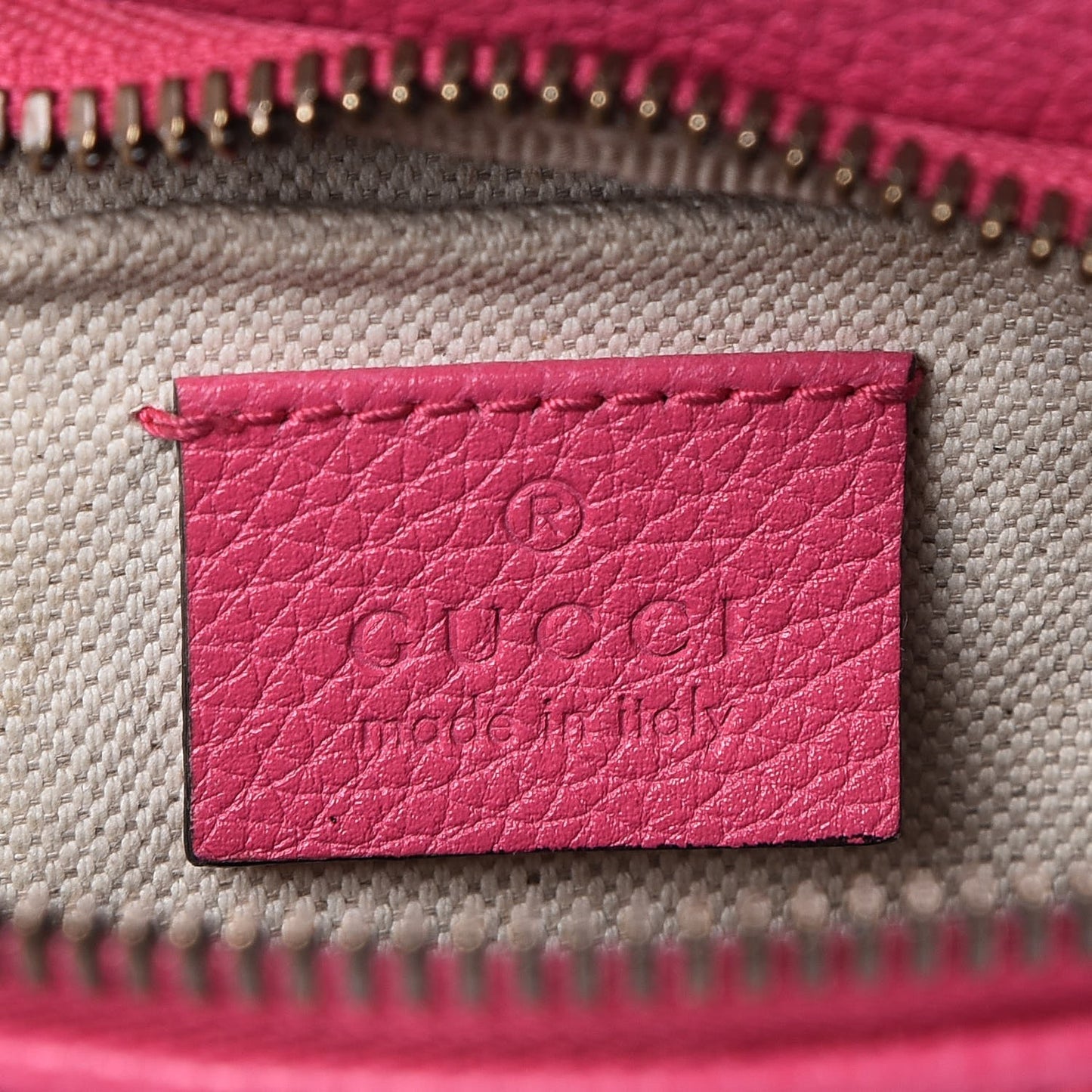 Grained Calfskin Logo Belt Bag Pink