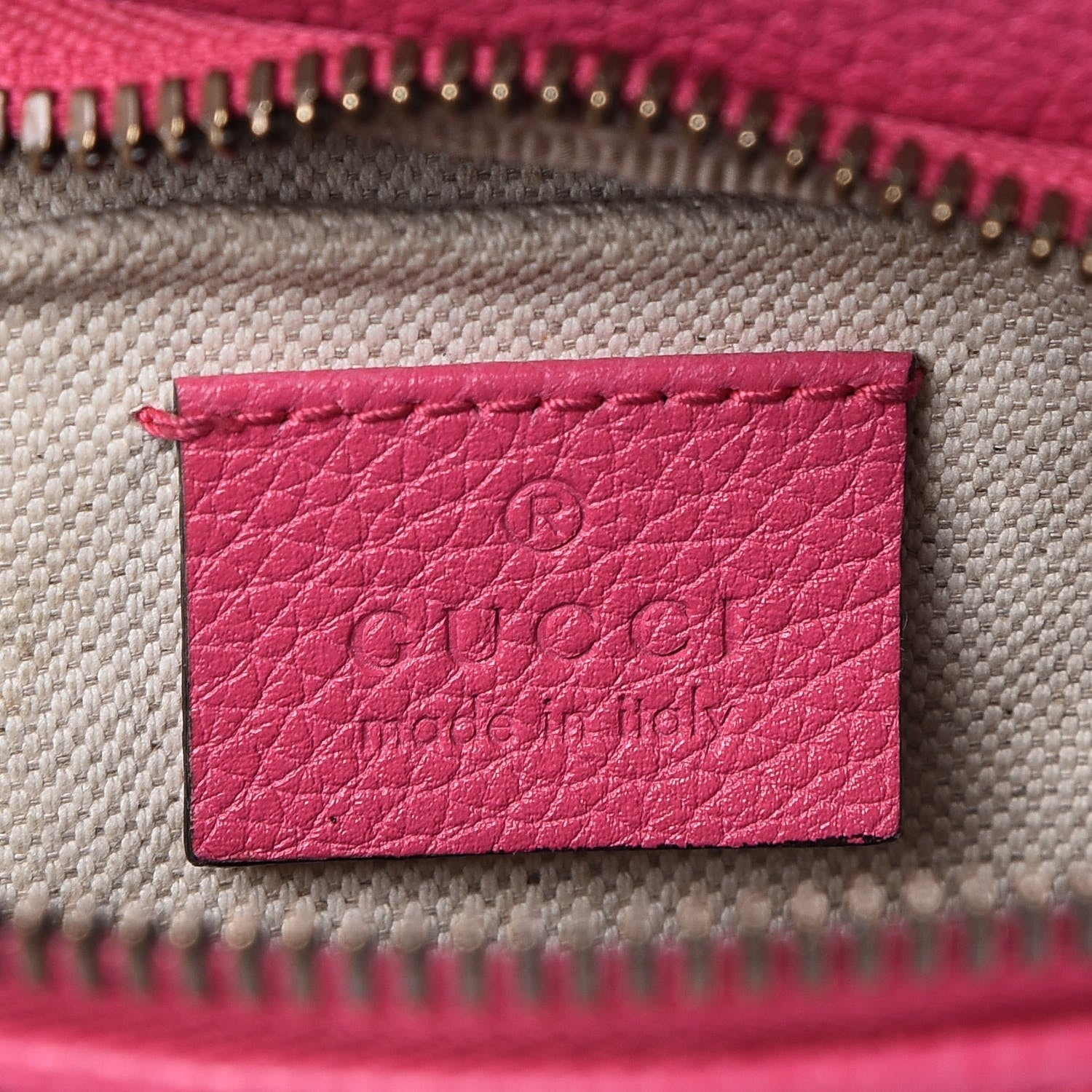 Gucci Grained Calfskin Logo Belt Bag Pink 6 of 11