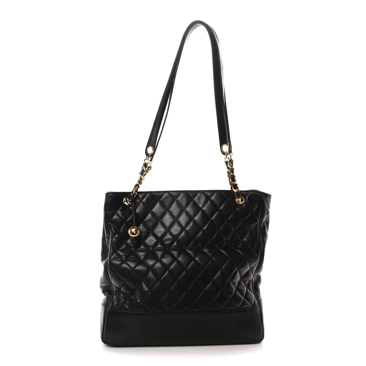 Chanel Lambskin Quilted Shopping Tote Black 1 of 11