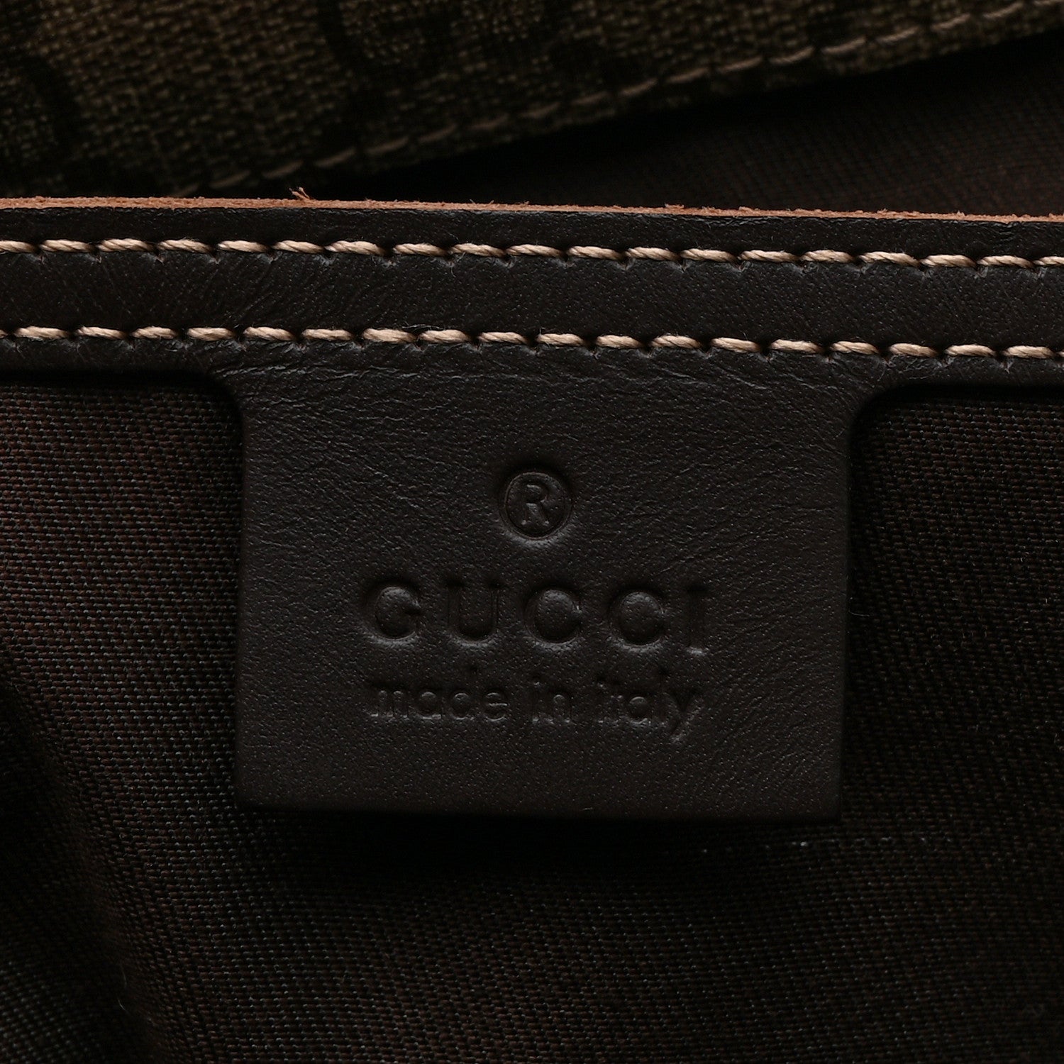 Gucci GG Plus Monogram Medium Double Buckle Flap Messenger Bag Beige Dark Brown 6 of 10