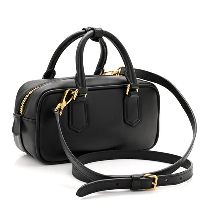 Miu Miu Calfskin Mini Arcadie Top Handle Bag Black 3 of 9