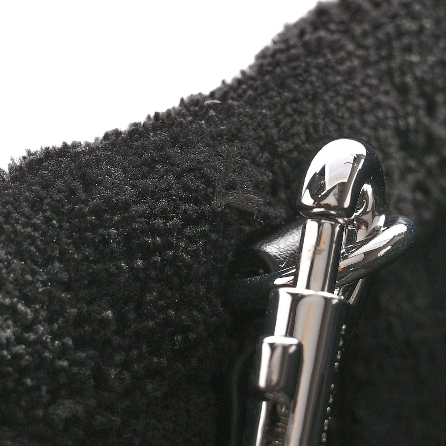 Polyester Medium Terry Tote Bag Black Nickel