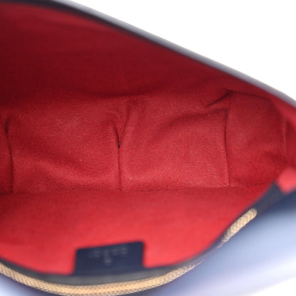 Gucci GG Supreme Monogram Small Messenger Shoulder Bag Beige Blue Navy 9 of 23