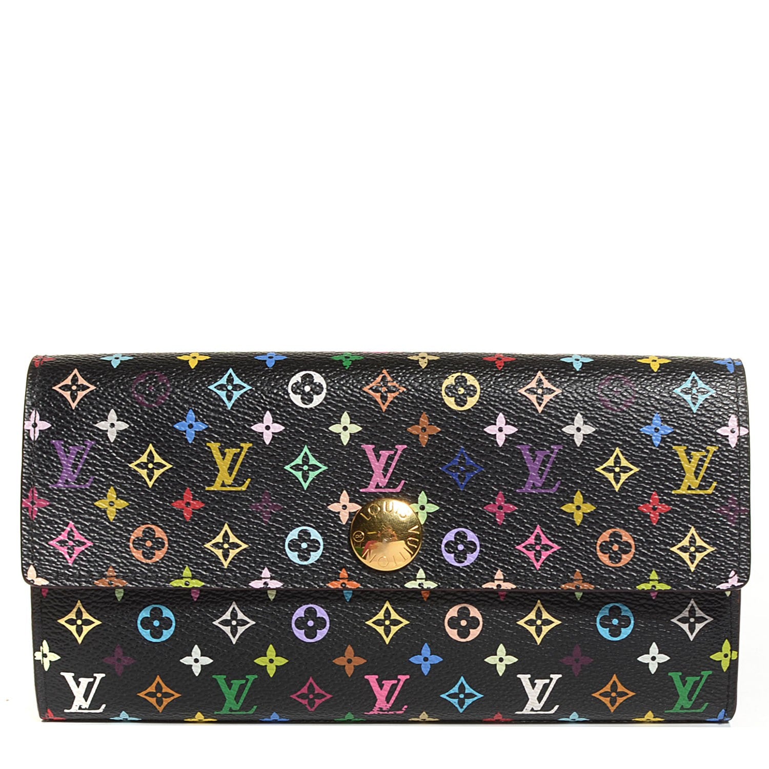Louis Vuitton Monogram Multicolor Sarah Wallet Black Grenade 1 of 8