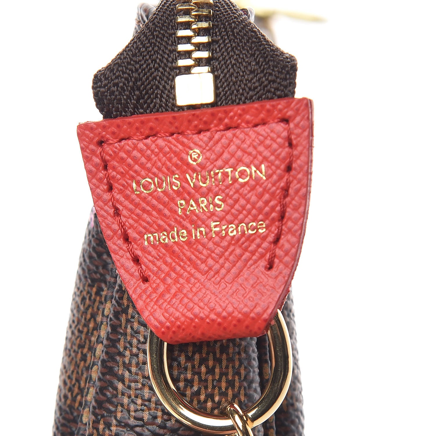 Louis Vuitton Damier Ebene 2019 Christmas Animation Mini Pochette Accessories Red 9 of 10