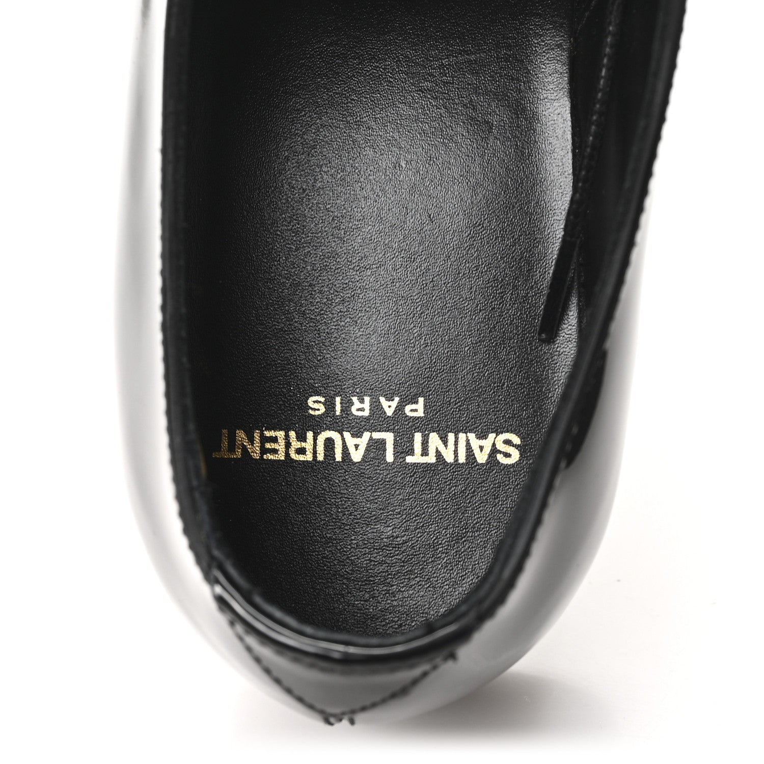 Saint Laurent Patent Baltimora Lace Up Derby Shoes 36.5 Black 8 of 9