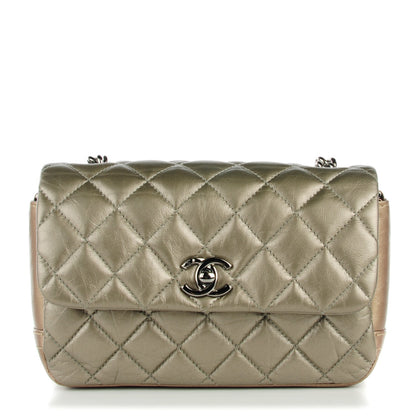 Chanel Calfskin Quilted Mini Lady Pearly Flap Silver 1 of 8