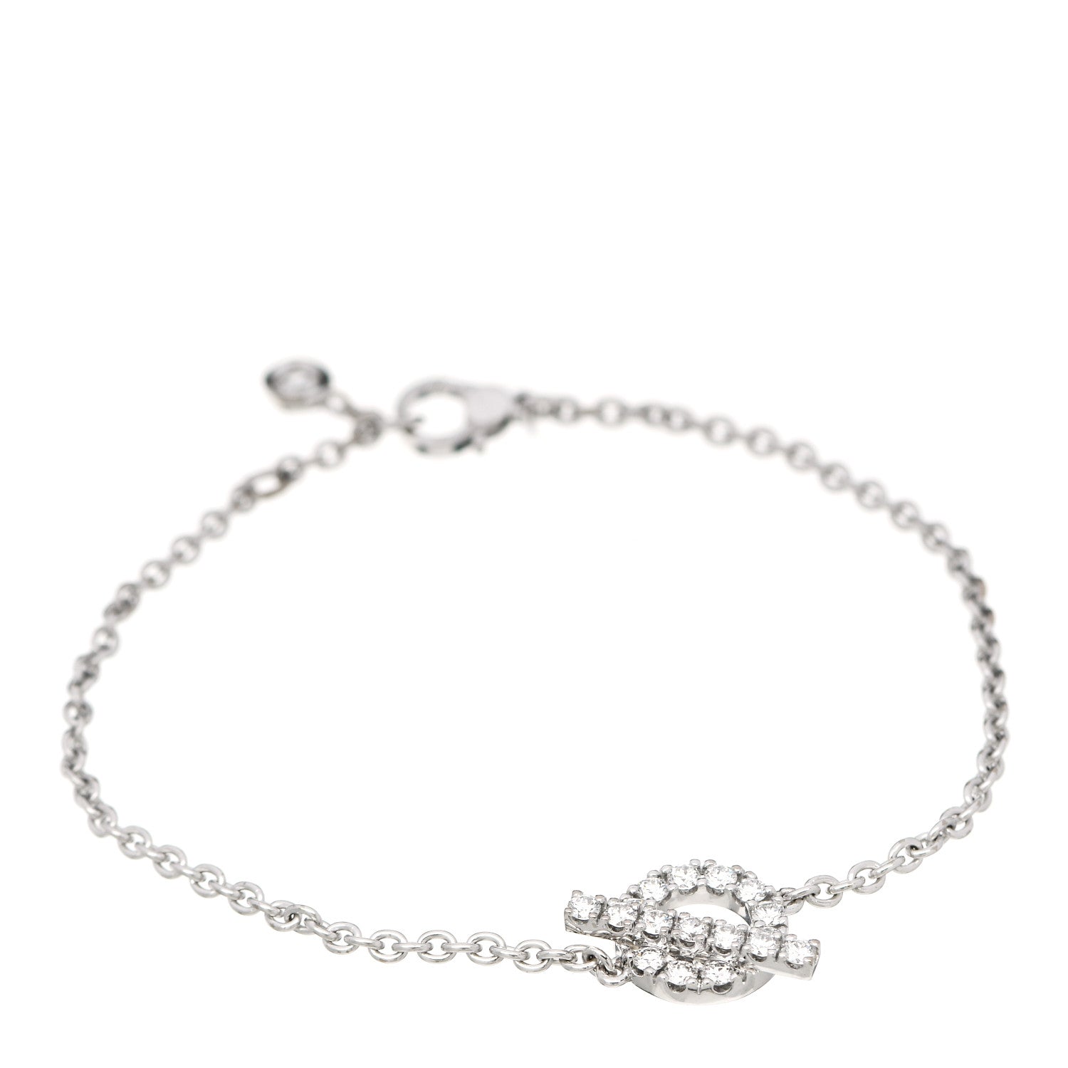 Hermes 18K White Gold Diamond Finesse Bracelet ST 1 of 5