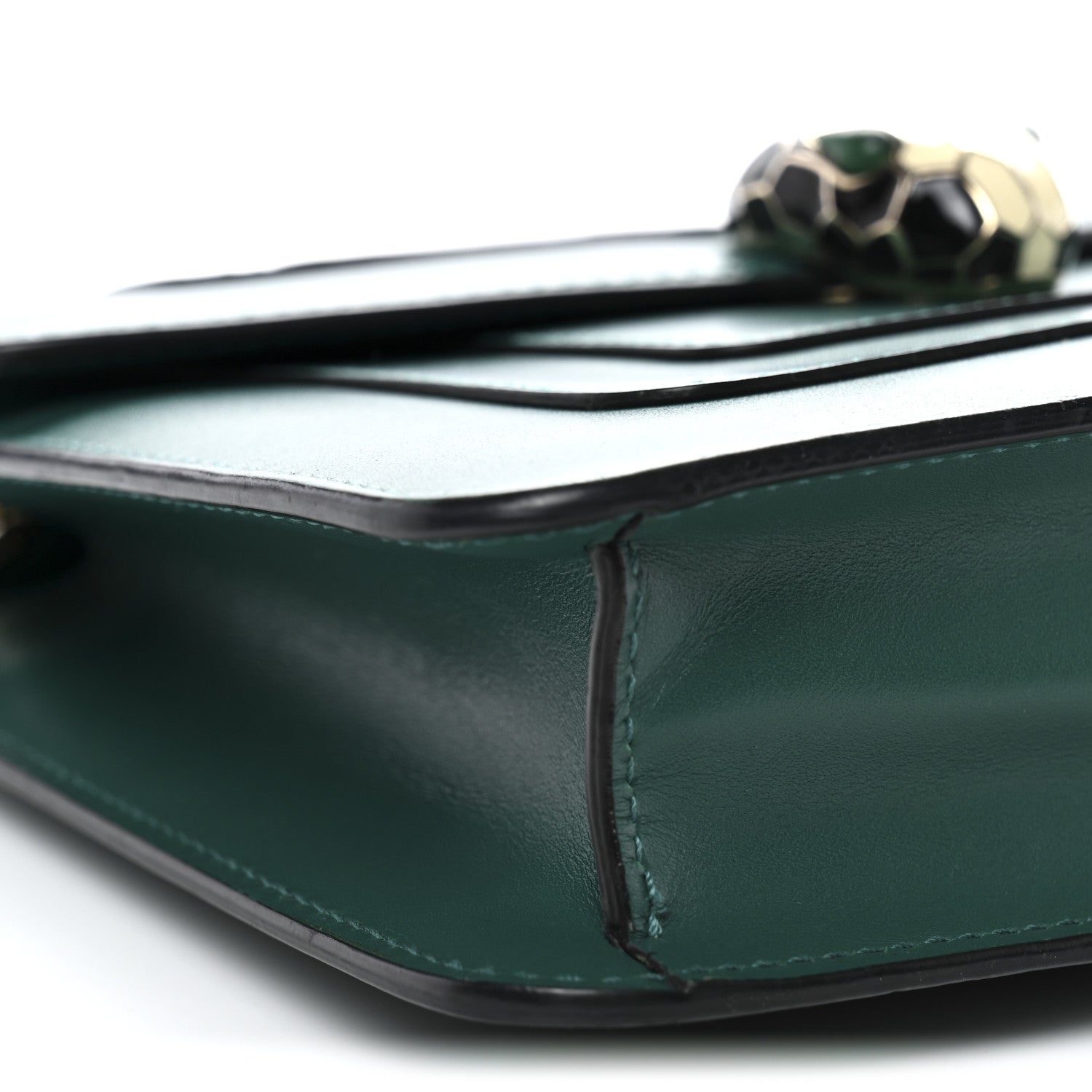 Bulgari Calfskin Small Serpenti Forever Snake Strap Crossbody Bag Emerald Green 8 of 11