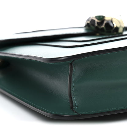Bulgari Calfskin Small Serpenti Forever Snake Strap Crossbody Bag Emerald Green 8 of 11