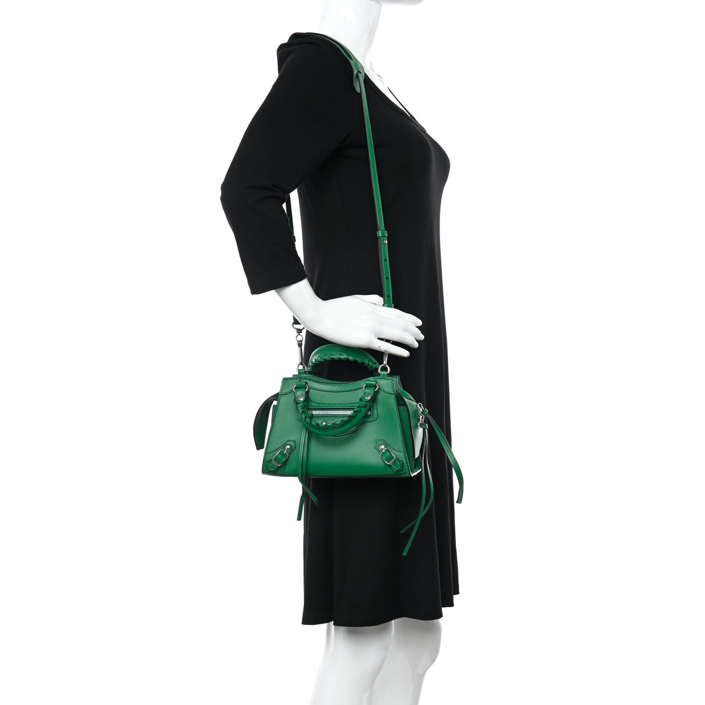 Smooth Calfskin Neo Classic Silver Hardware Mini City Grass Green