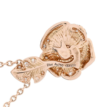 Christian Dior 18K Rose Gold Diamond Small Rose Dior Bagatelle Necklace 5 of 6