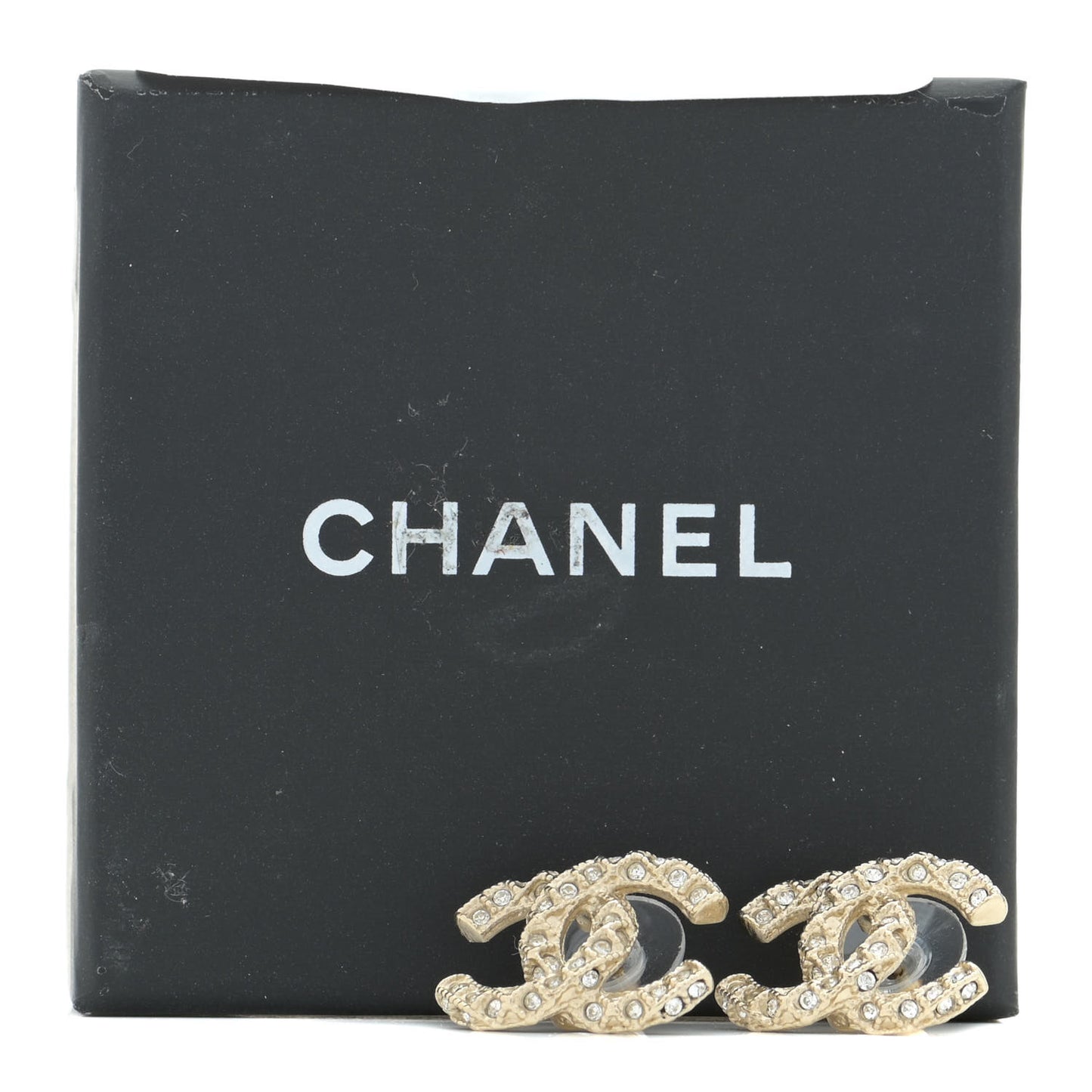 Crystal CC Earrings Gold