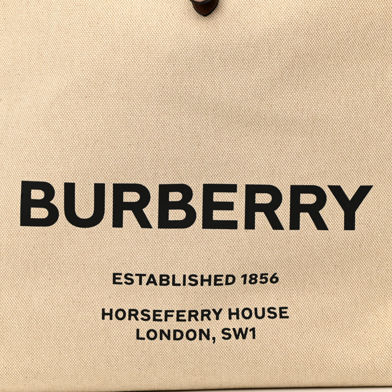 Burberry Cotton Canvas Calfskin Large Soft Belted Tote Bag Natural 9 of 11