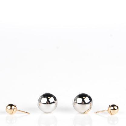 Christian Dior Mise En Dior Tribal Earrings Silver Gold 3 of 5