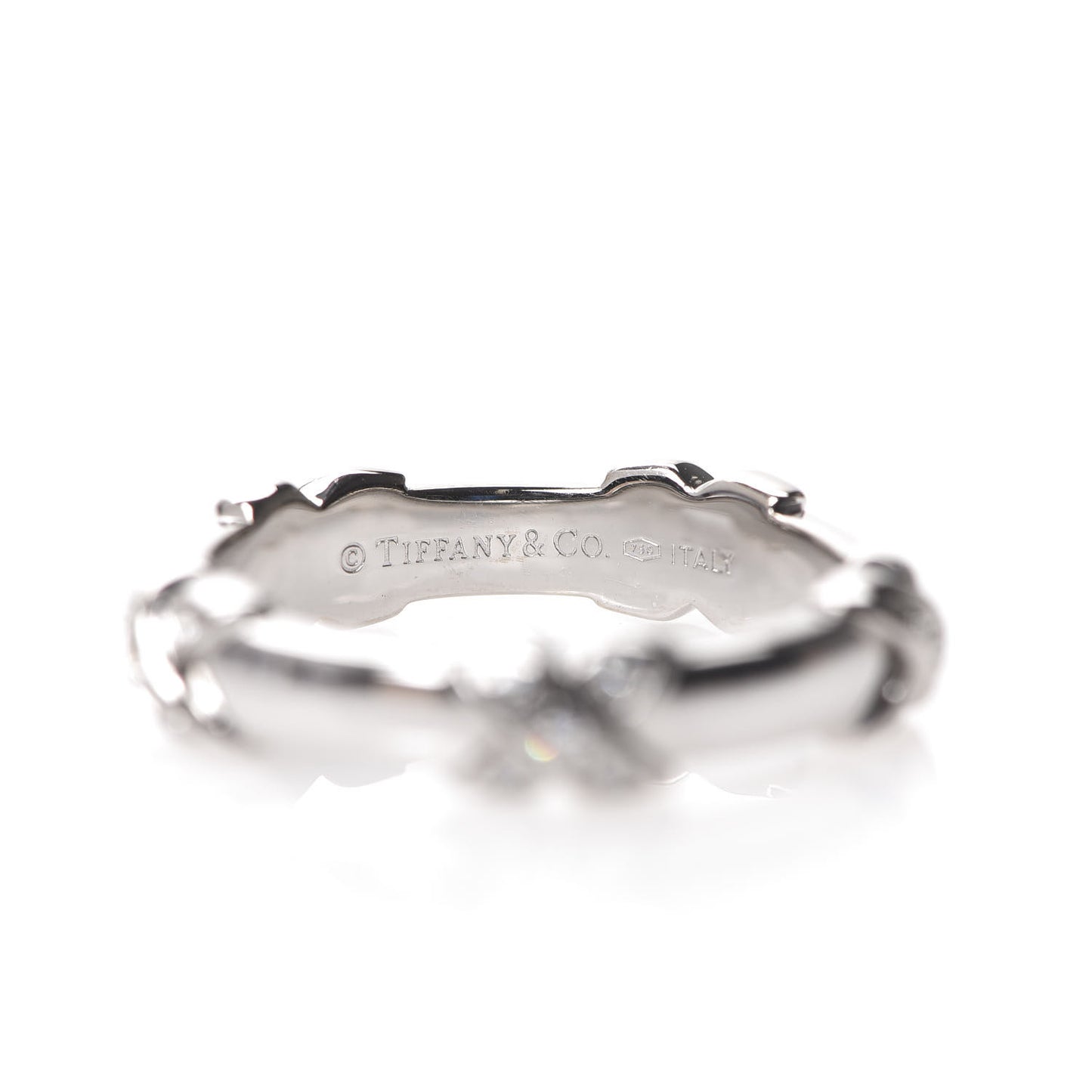 18K White Gold Diamond Signature X Ring 53 6.5