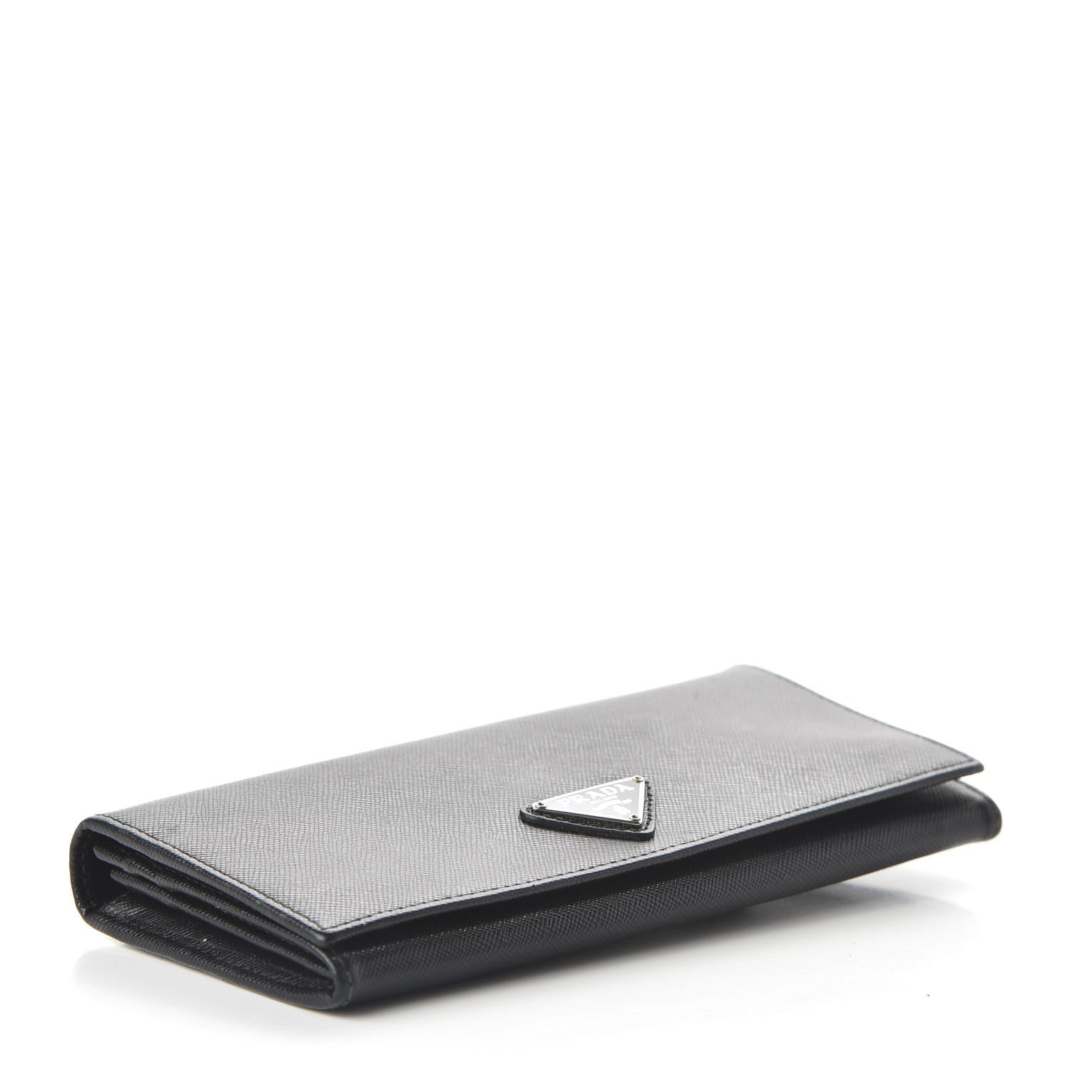 Prada Saffiano Continental Flap Wallet Black 4 of 9