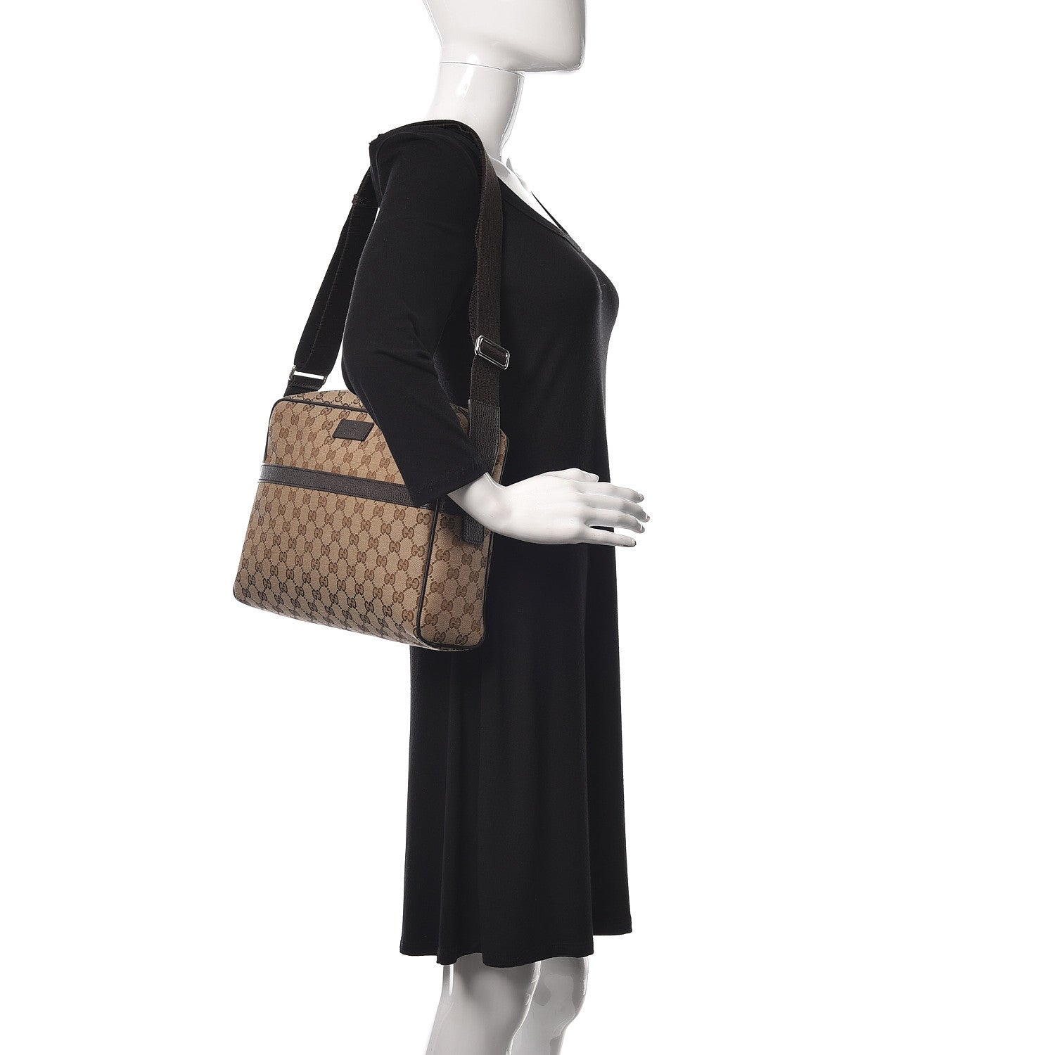 Gucci Monogram Messenger Bag Dark Brown 2 of 10