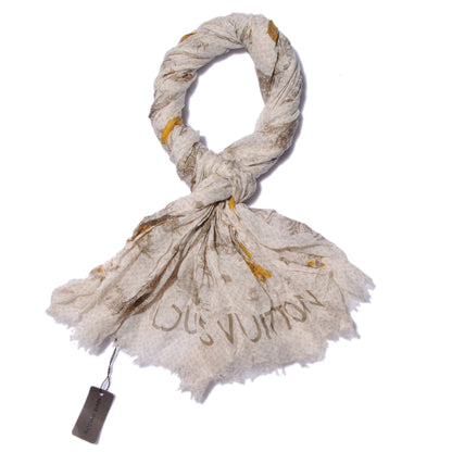 Louis Vuitton Cotton Linen Toile Etole De Louis Pareo Beige 1 of 8