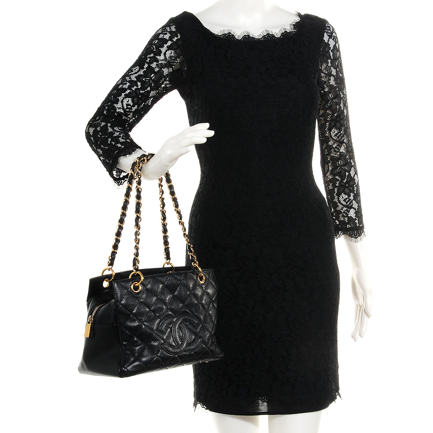 Chanel Caviar Quilted Petit Timeless Tote PTT Black 2 of 7