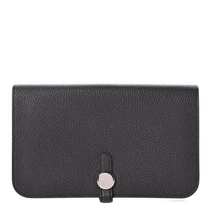 Hermes Togo Dogon Duo Wallet Black 1 of 9
