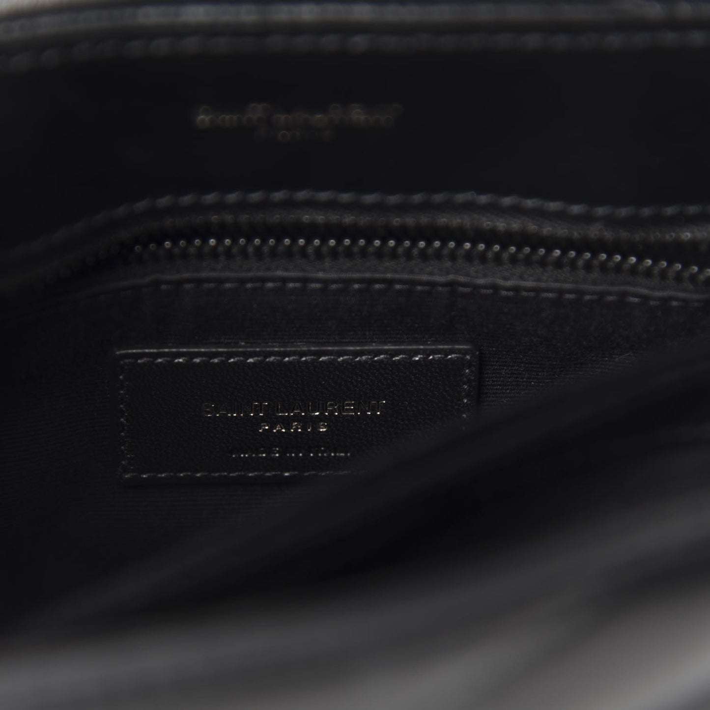 Calfskin Y Quilted Monogram Toy Loulou Crossbody Bag Black
