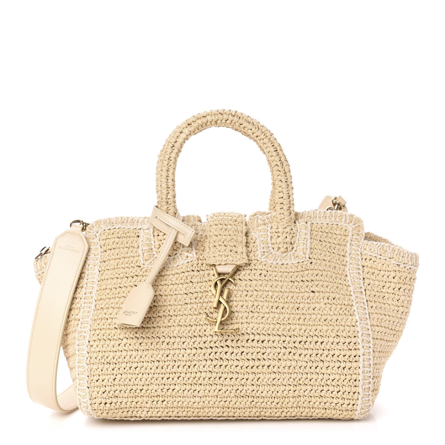 Raffia Baby Monogram Downtown Cabas Naturale