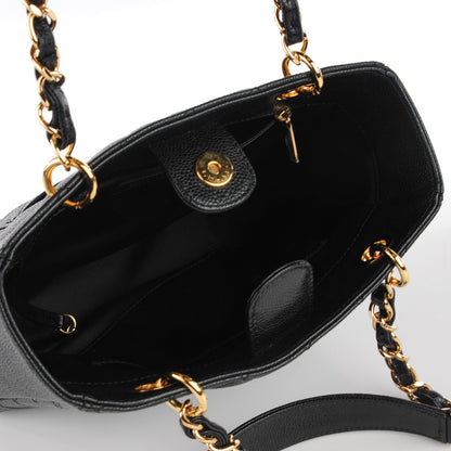 Chanel Caviar Quilted Petit Shopping Tote PST Black 7 of 8