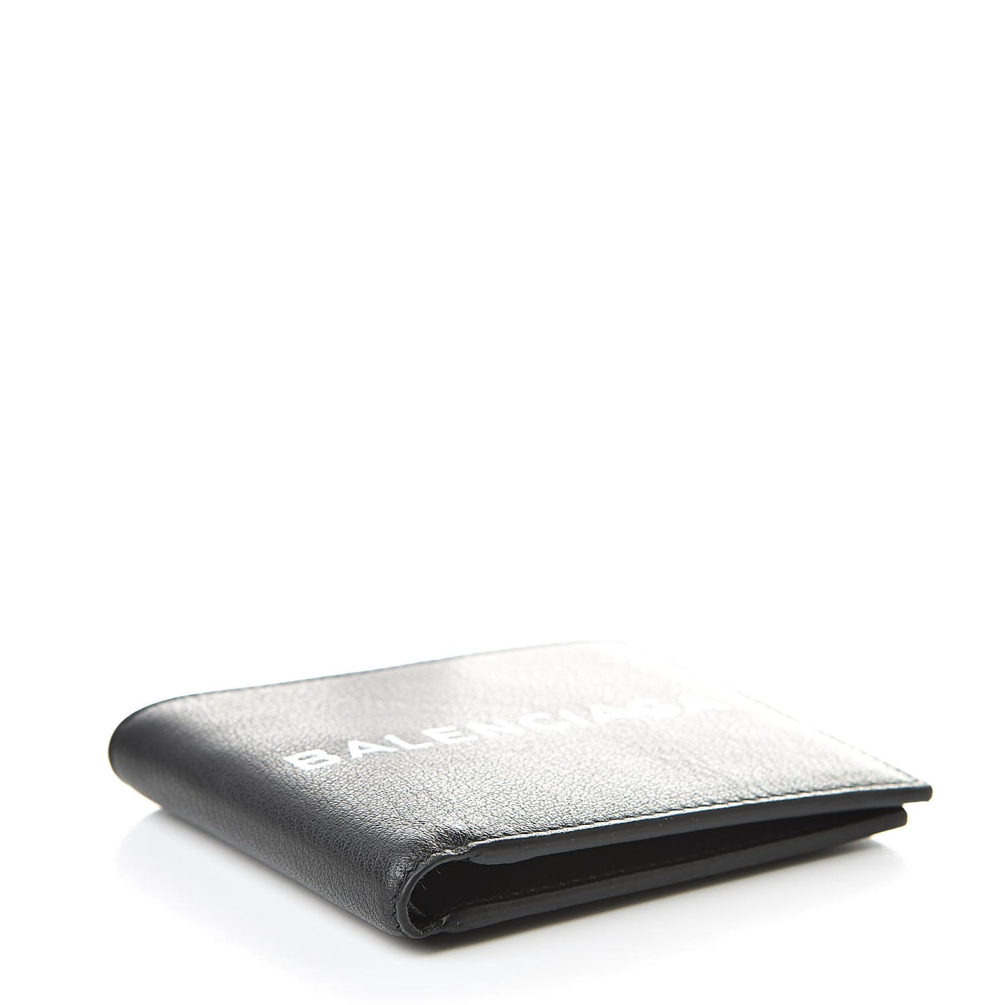 Calfskin Logo Bi-Fold Wallet Black