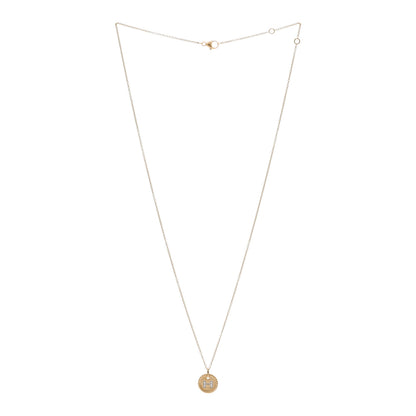 David Yurman 18K Yellow Gold Diamond Initial H Charm Necklace 2 of 3