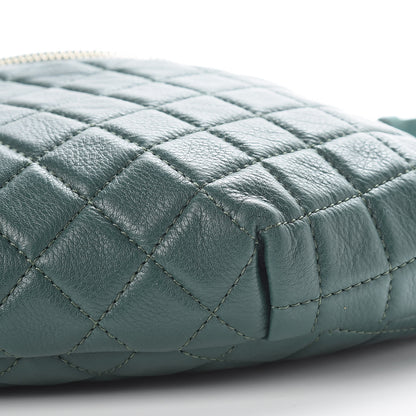 Chanel Calfskin Quilted Banane Waist Bag Fanny Pack Dark Green 9 of 9