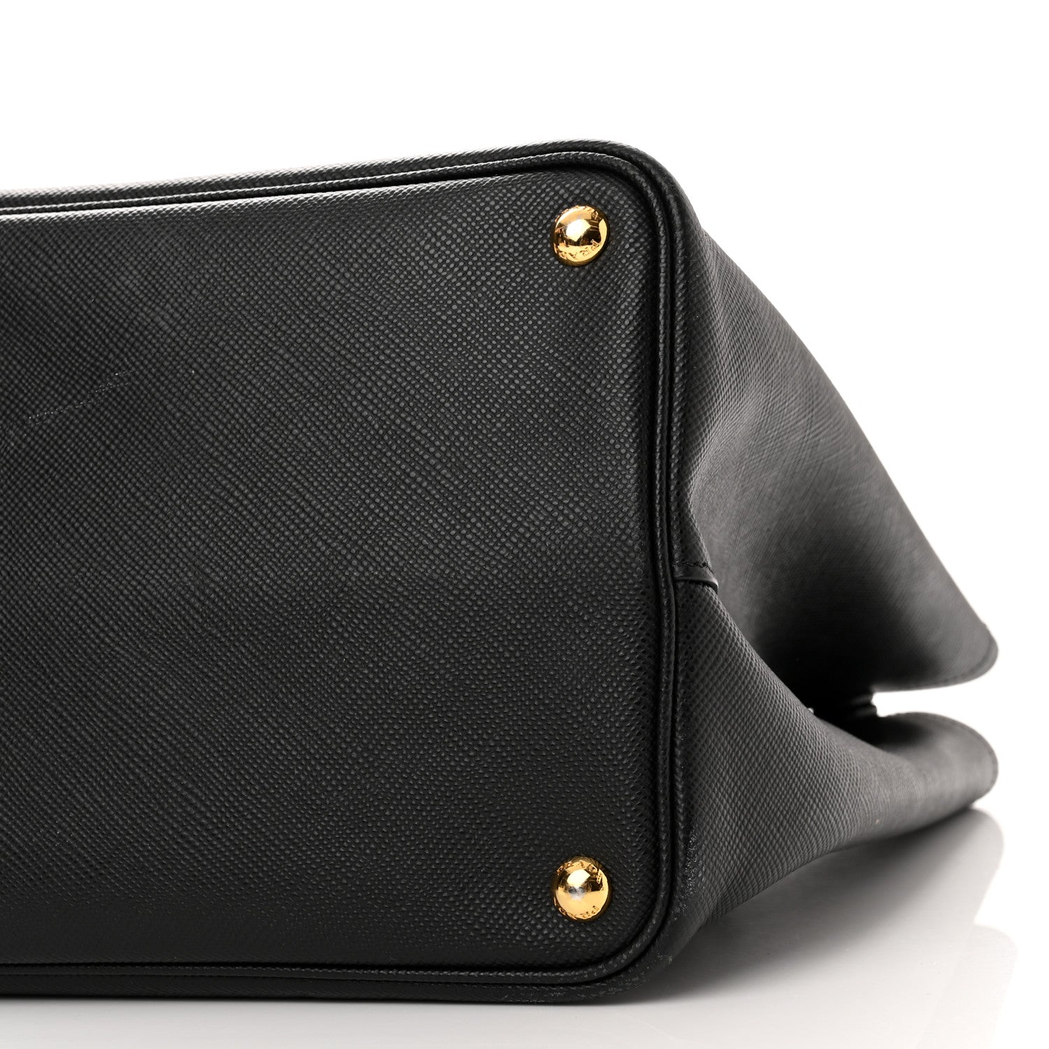 Prada Saffiano Cuir Large Double Bag Black Fuoco 9 of 16