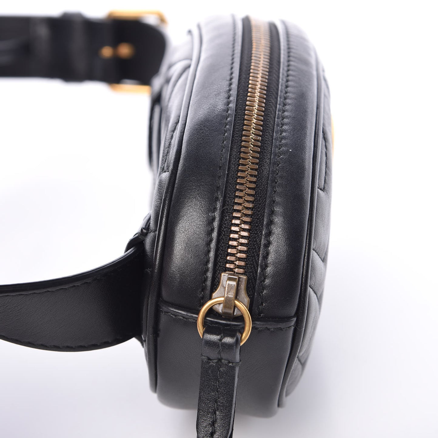 Calfskin Matelasse GG Marmont Belt Bag 85 34 Black