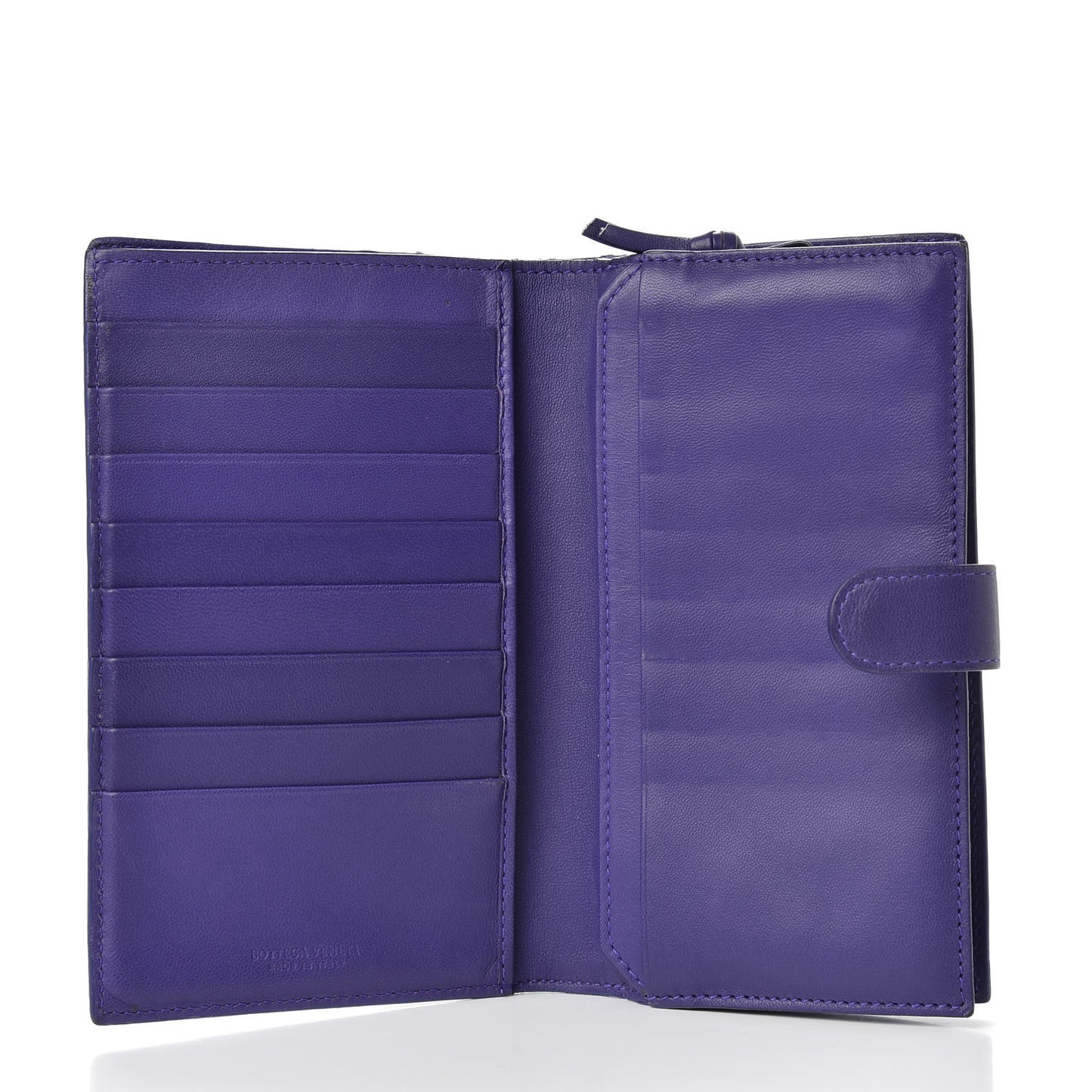 Nappa Intrecciato Continental Snap Wallet Anemone