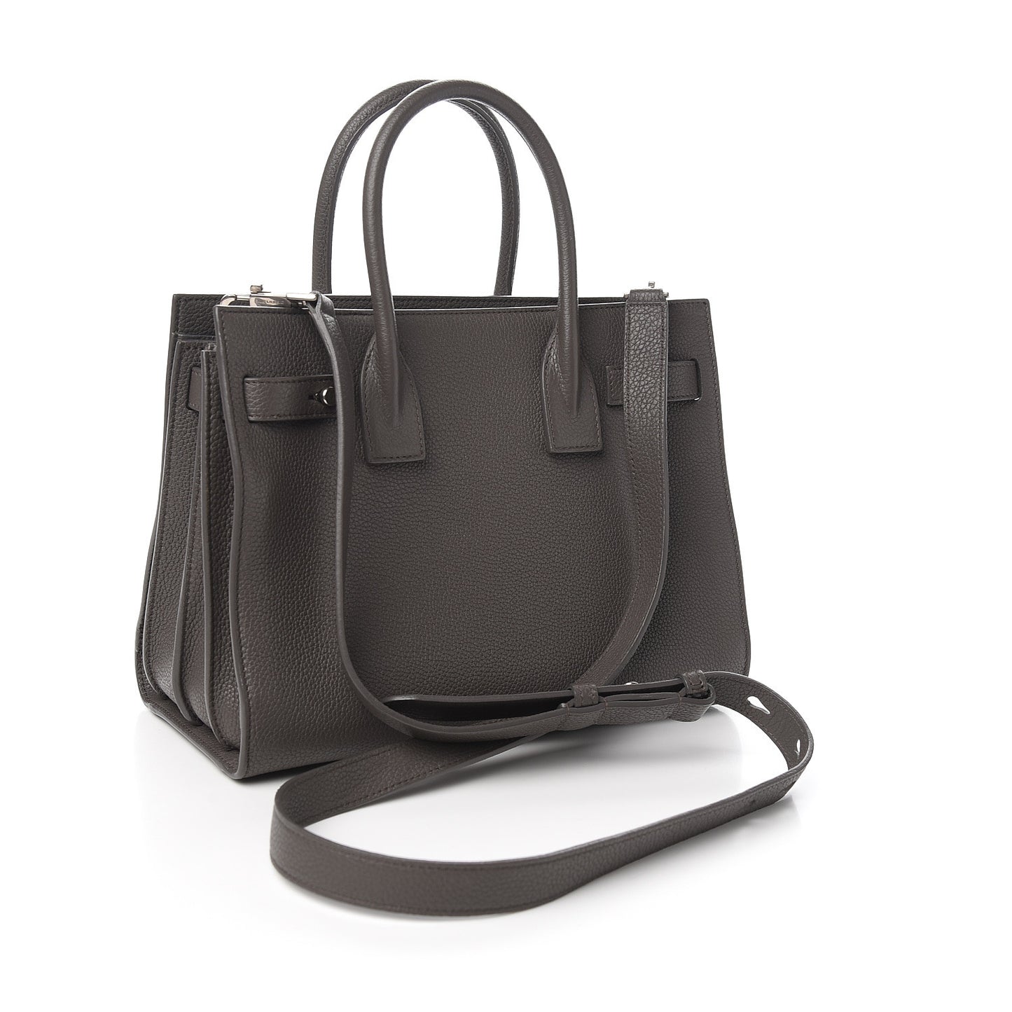 Grained Calfskin Baby Sac De Jour Souple Coal