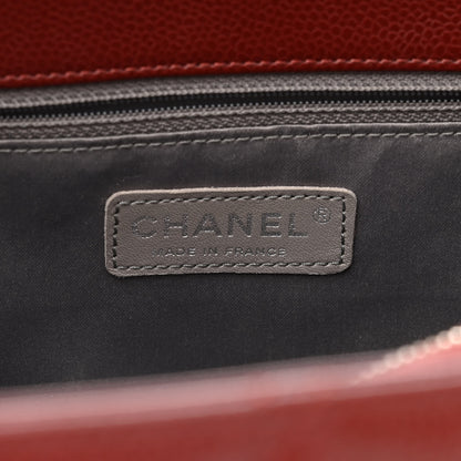 Chanel Caviar Quilted Grand Shopping Tote GST Dark Red 5 of 9