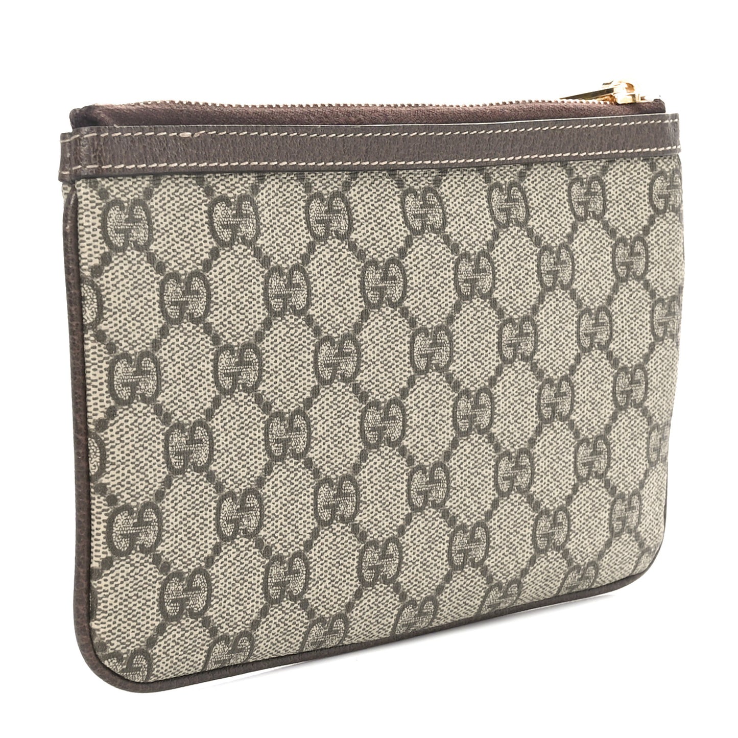 GG Supreme Monogram Web Small Ophidia Pouch Clutch Beige New Acero