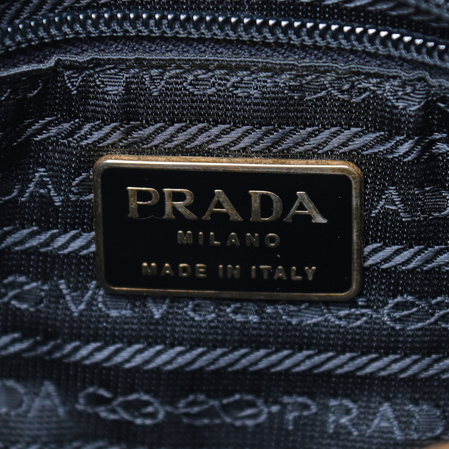 Tessuto Nylon Chain Shoulder Bag Black