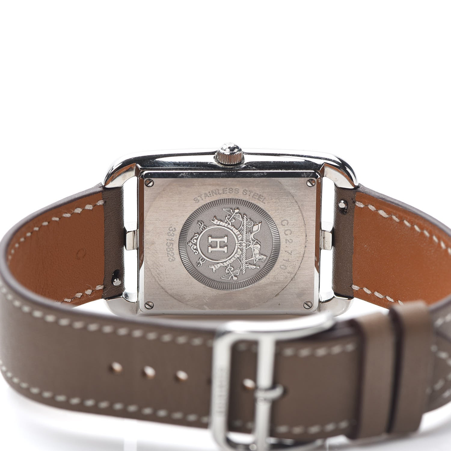 Hermes Stainless Steel Swift 29mm Cape Cod Quartz Watch Etoupe 4 of 5