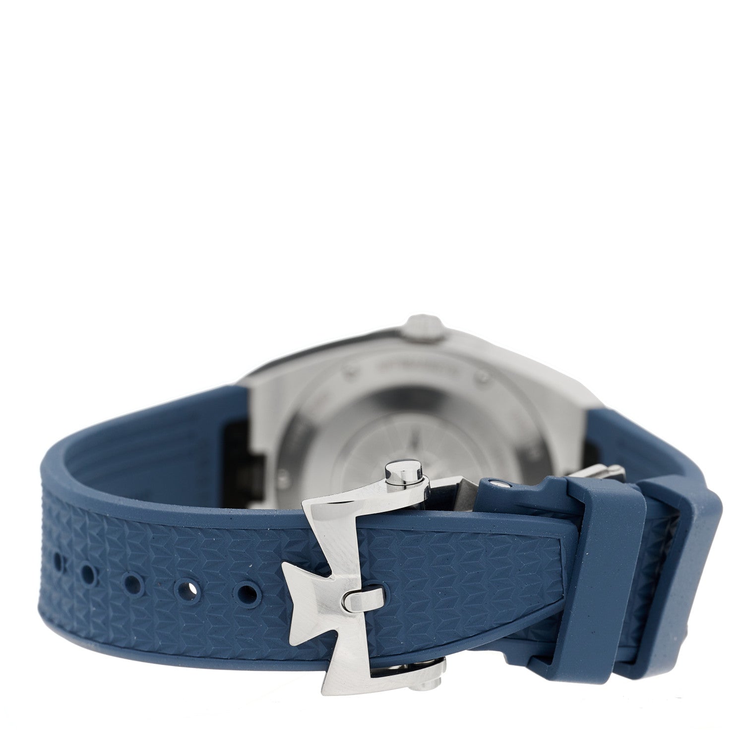 Vacheron Constantin Stainless Steel Rubber Diamond Bezel 33mm Overseas Quartz Watch Blue 1205V/100A-B590 3 of 7