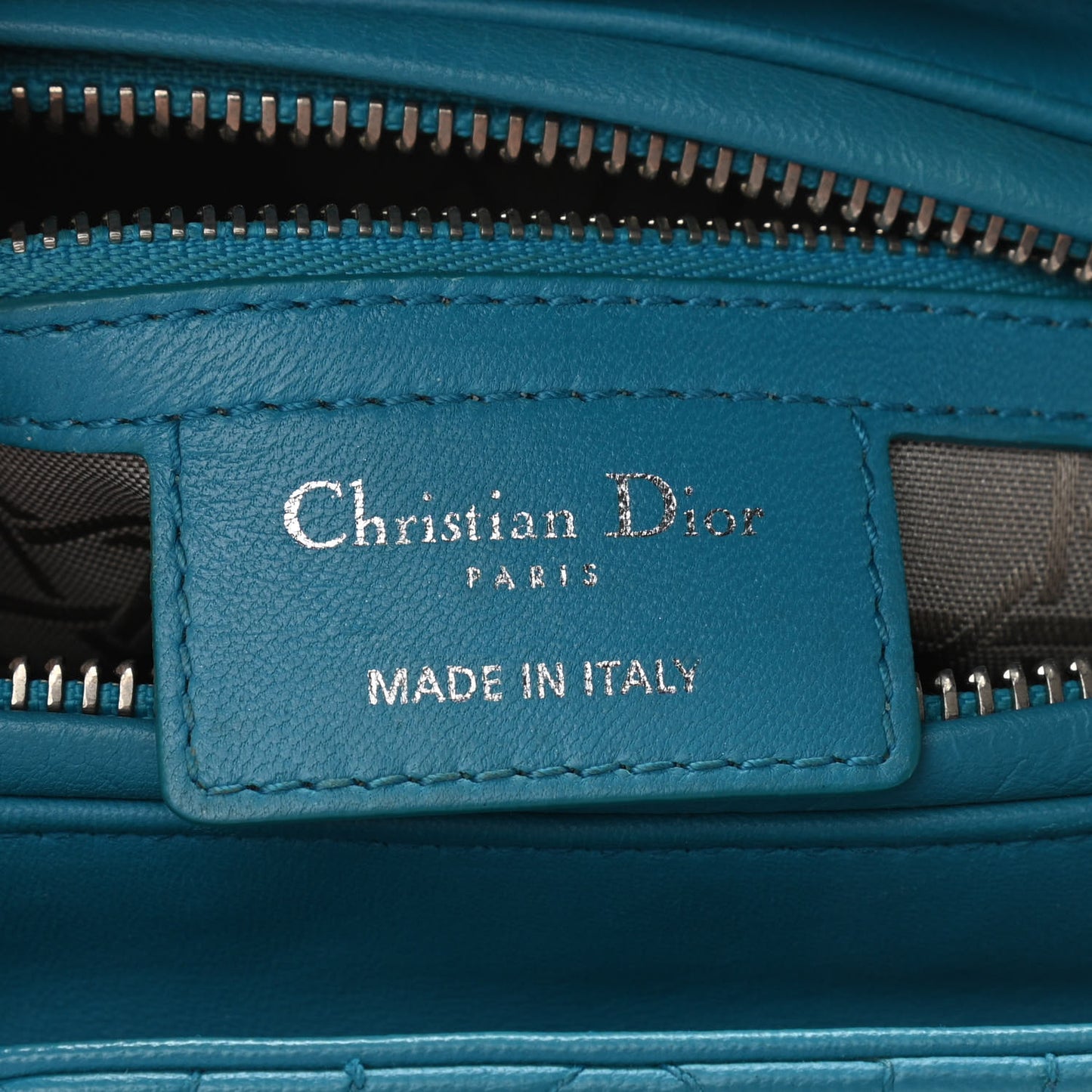 Lambskin Cannage Medium Lady Dior Light Blue