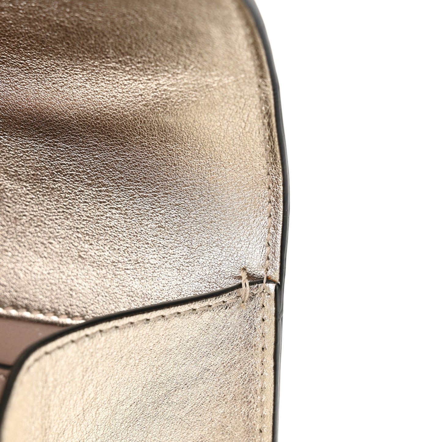 Metallic Calfskin Small VSling Shoulder Bag Gold