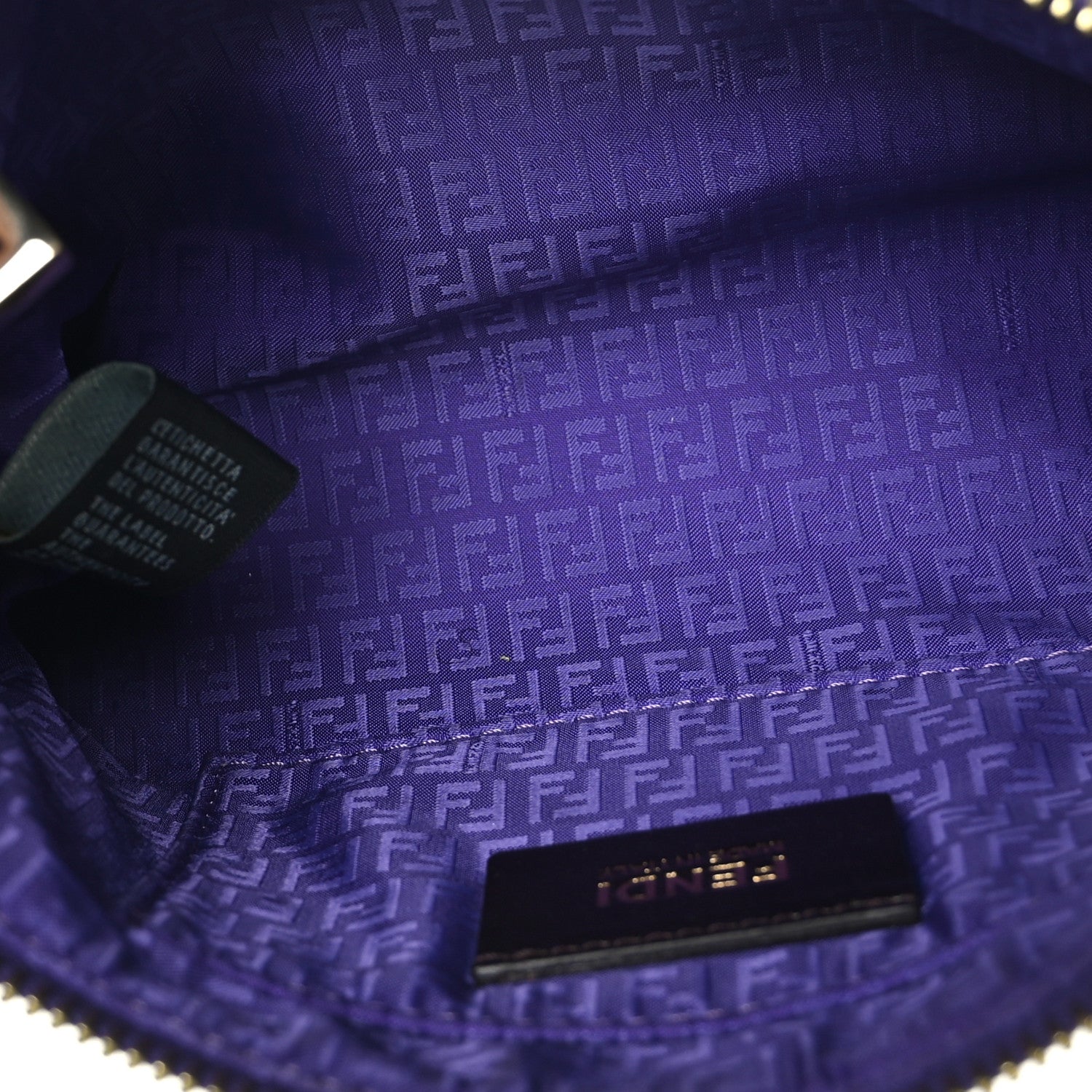 Fendi Zucca Spalmati Pochette Tobacco Viola 7 of 9
